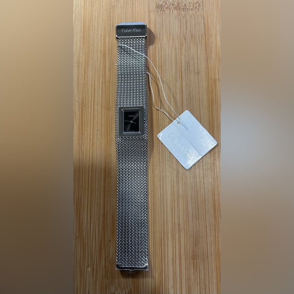 Calvin Kein Watch With 23mm x 27mm Black Face & Silver MeshBracelet